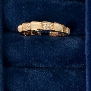 TB rose gold plated crystal studded Anti Tarnish Adjustable finger ring