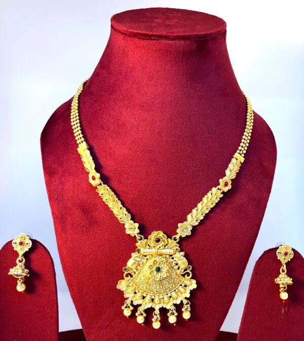 TB long Rani haar design with jhumka earrings - Image 3