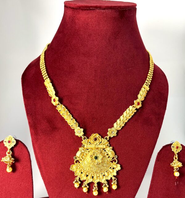 TB long Rani haar design with jhumka earrings - Image 4