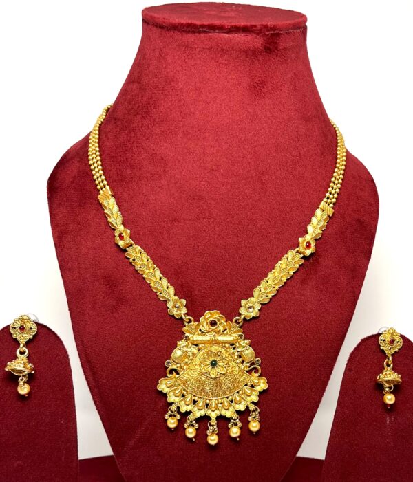 TB long Rani haar design with jhumka earrings - Image 5