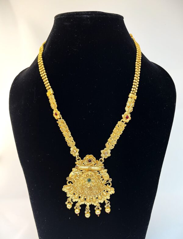 TB long Rani haar design with jhumka earrings - Image 6