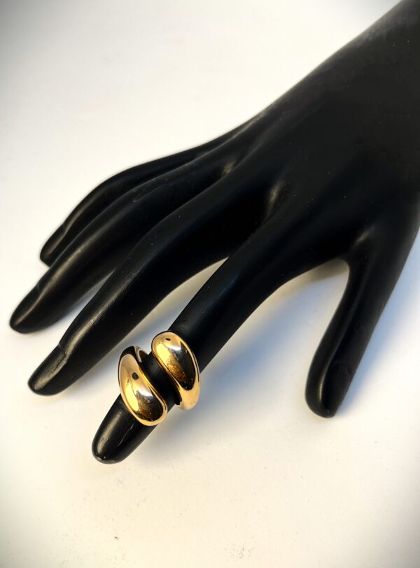 TB Rose Gold anti tarnish adjustable Ring with ocean drops wrapped design - Image 3