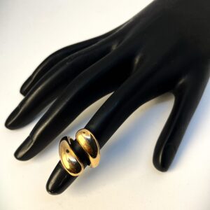TB Rose Gold anti tarnish adjustable Ring with ocean drops wrapped design