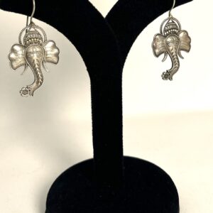 TB antique silver replica elegant and stylish ganesh ji earrings