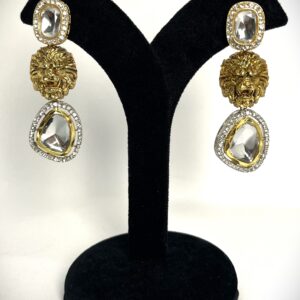 TB designer piece with golden lion masterpeice studded fine cut zircon(sabya design)