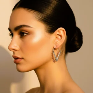 Oxidized V-Shape Tribal Earrings – Geometric Statement Jewellery