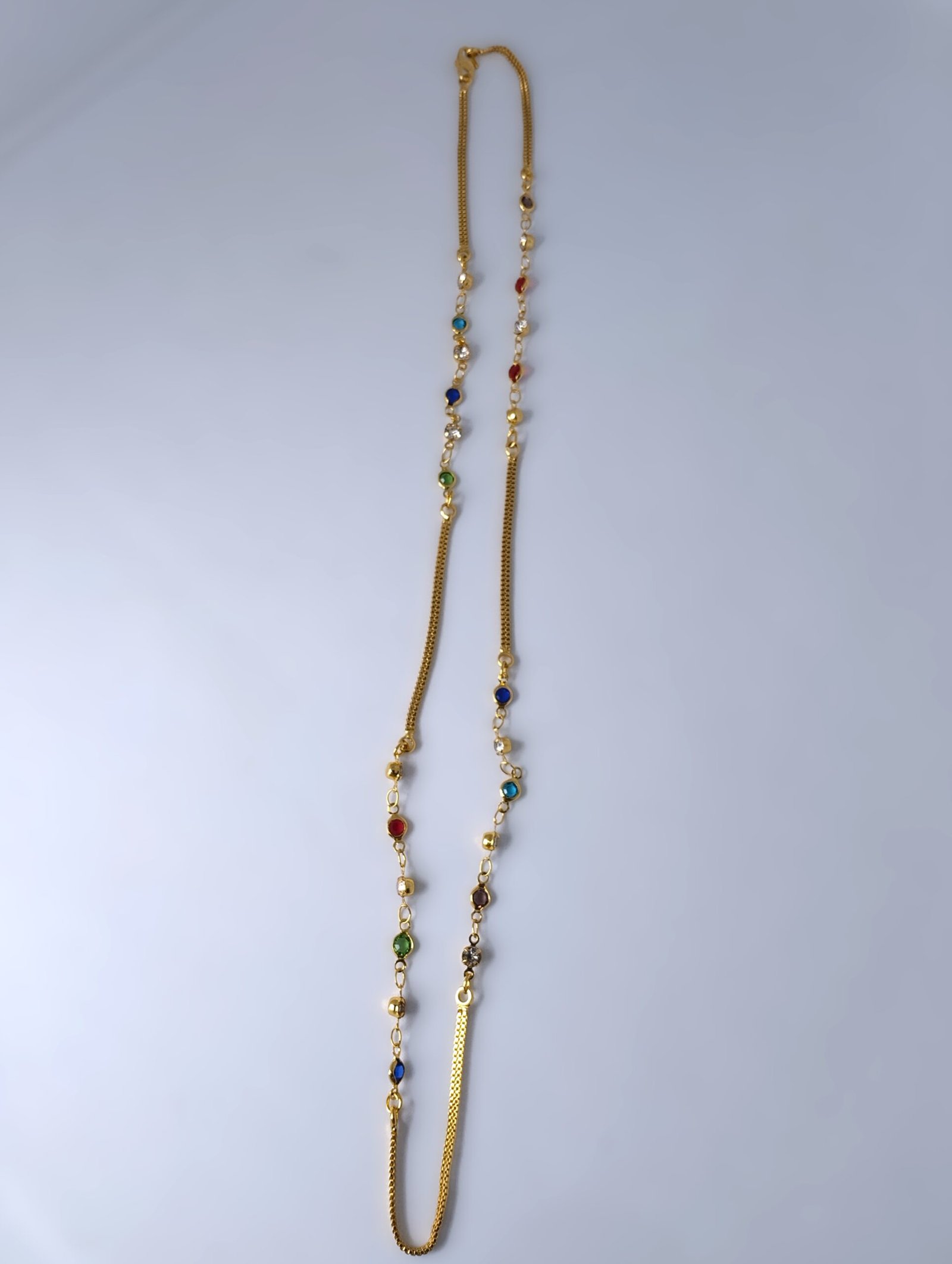 Radiant Multi-Color Crystal Station Necklace - Image 4