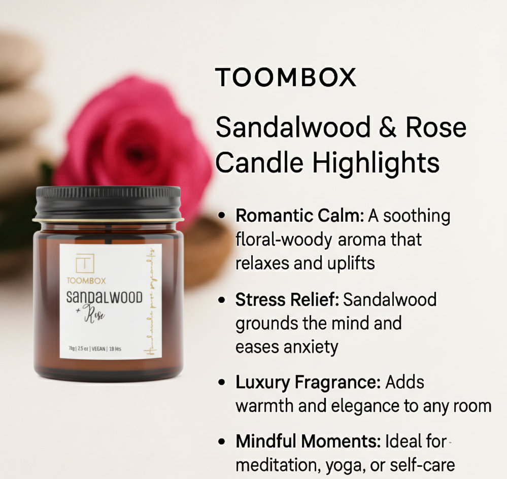 Premium Scented Soy Candle Gift Set – Lavender Musk, Sandalwood Rose & Sandalwood Vanilla (Vegan | 70g each | 18+ hr burn) - Image 2