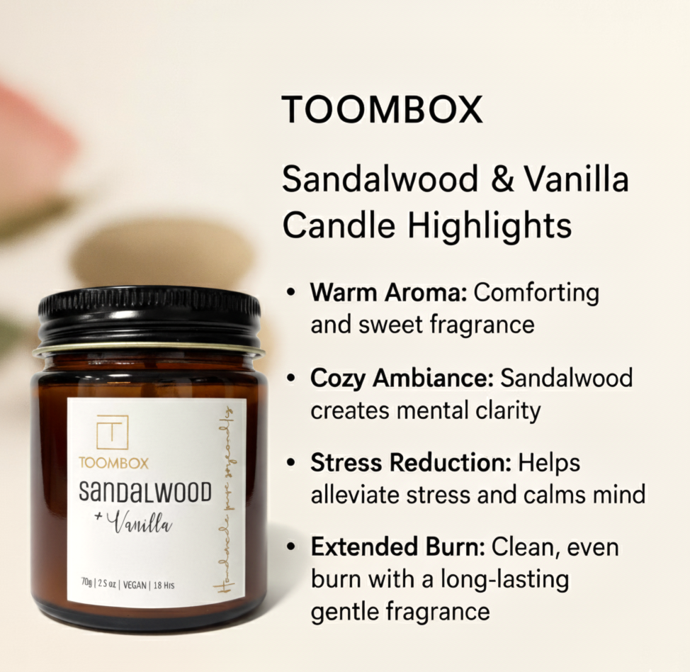 Premium Scented Soy Candle Gift Set – Lavender Musk, Sandalwood Rose & Sandalwood Vanilla (Vegan | 70g each | 18+ hr burn) - Image 3