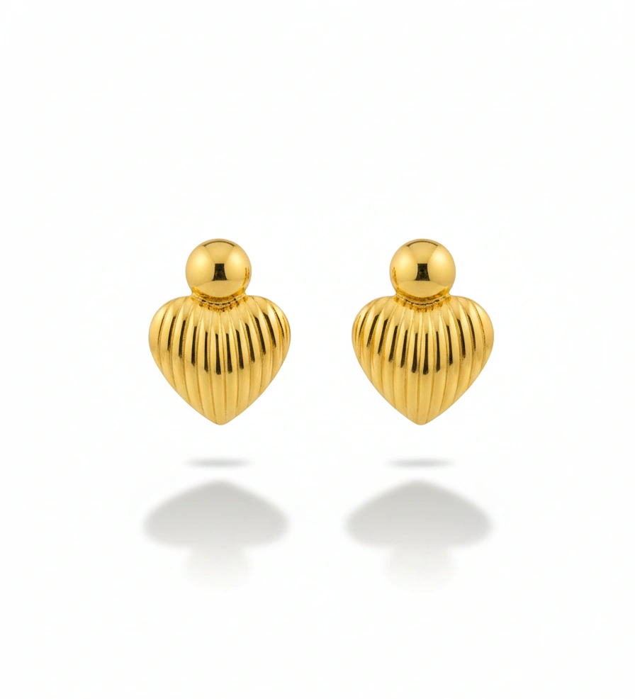 Golden Heart Studs - Image 2