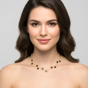 Multi Heart Charm Long Chain Necklace | Luxury Dainty Gold party wear chain