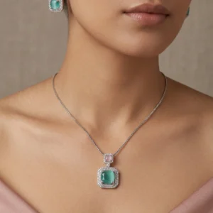 Pastel Halo Mint & Blush Geometric Jewelry Set