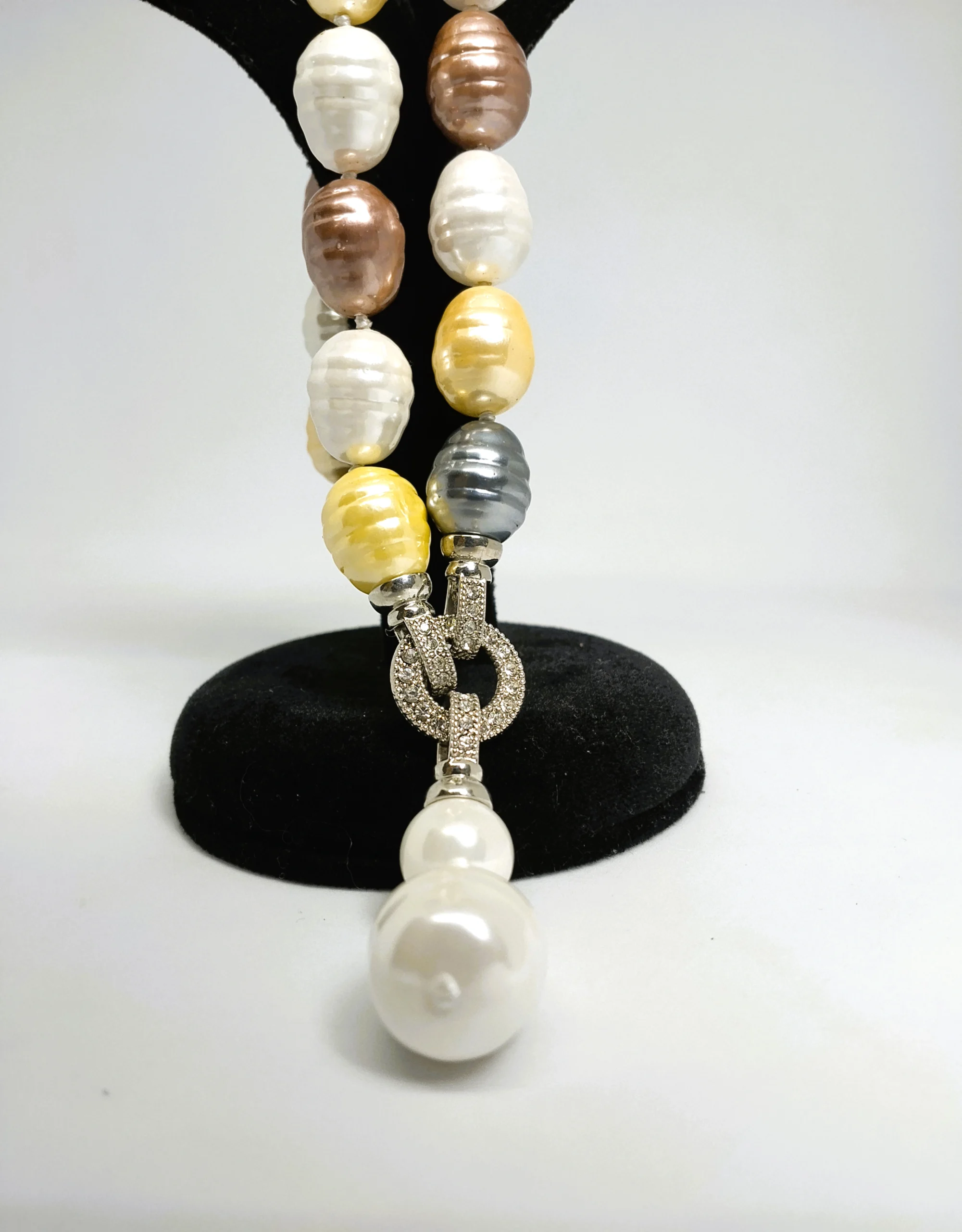 Multicolour Freshwater Pearl Necklace – Natural Baroque Pearl Drop Necklace | Elegant Layering Necklace - Image 2
