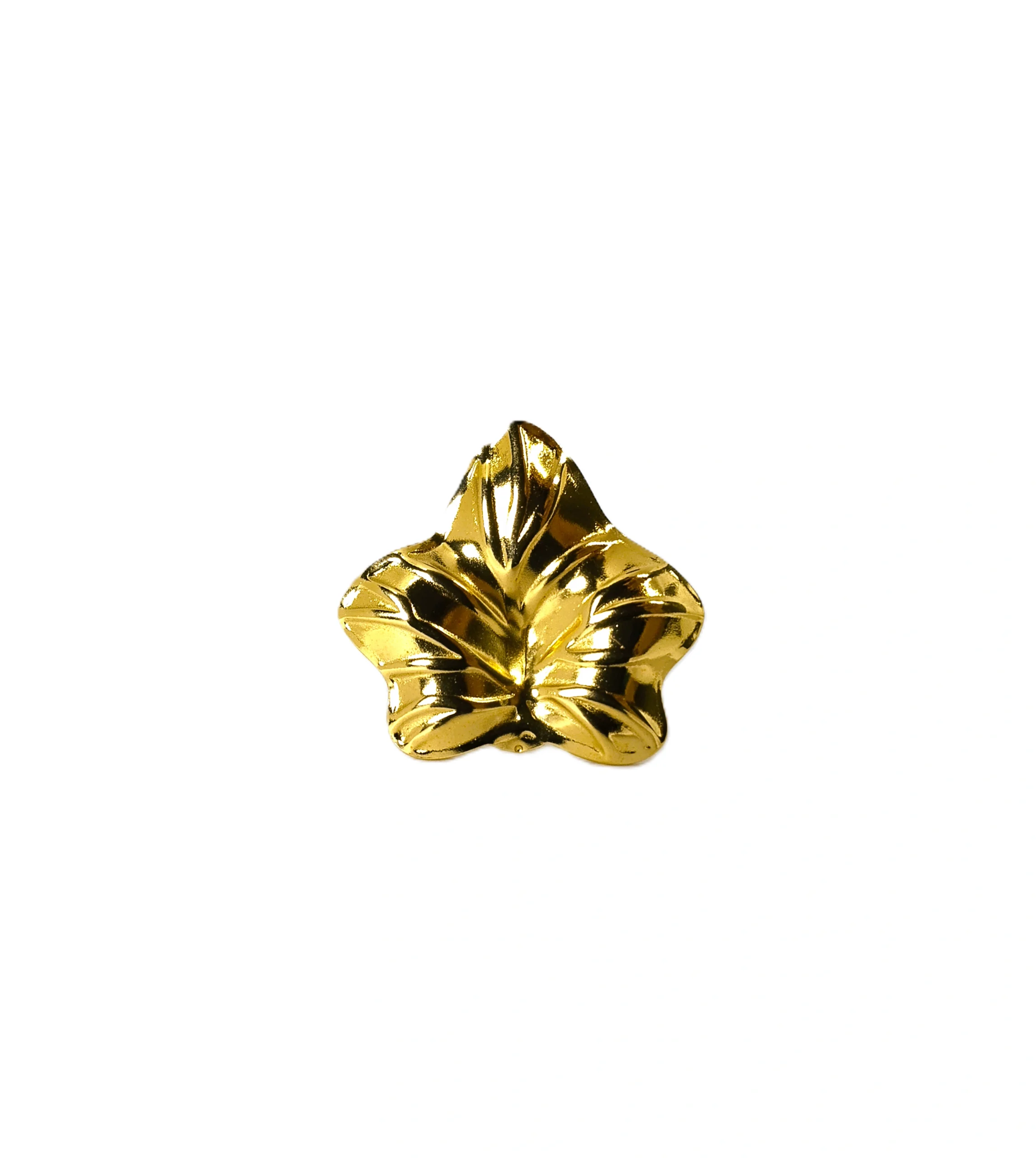 Sculpted Gold Botanical Statement Studs - Image 3
